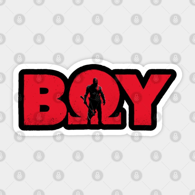 BOY (red) Sticker by belial90